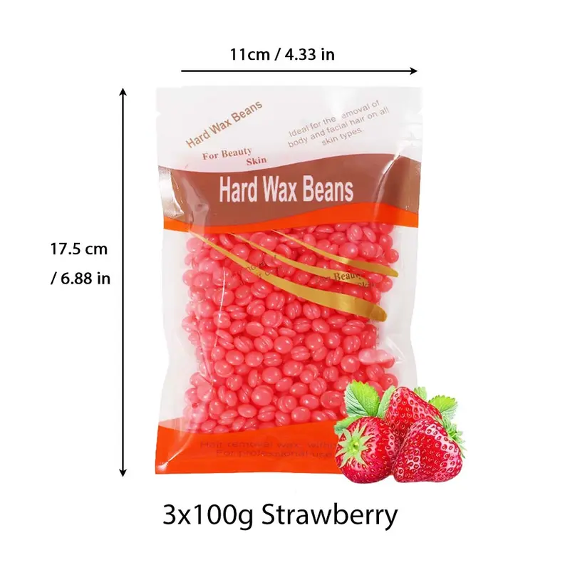 Hard Wax Beans, 3 Packs Hair Removal Wax Beads, Wax Heater Accessories for All Face Body Parts, Painless Hair Removal Products for Women & Men 1