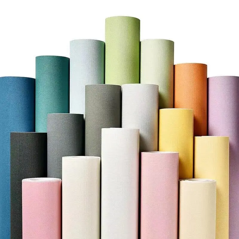 3m/5m/10m aroon Color Self-adhesive Waterproof Warm Bedroom Wallpaper Width 60cm