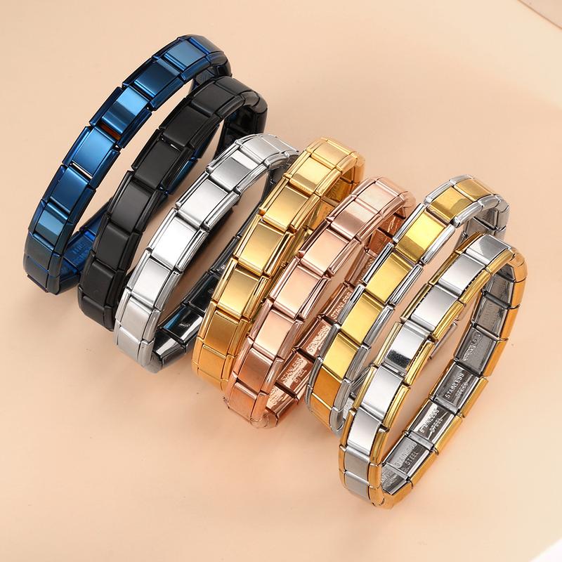 Product Introduction of Shining Stainless Steel Elastic Stretch Chain Link Wristbands Bracelets Fashion Accessories Bracelet for Men Women 28