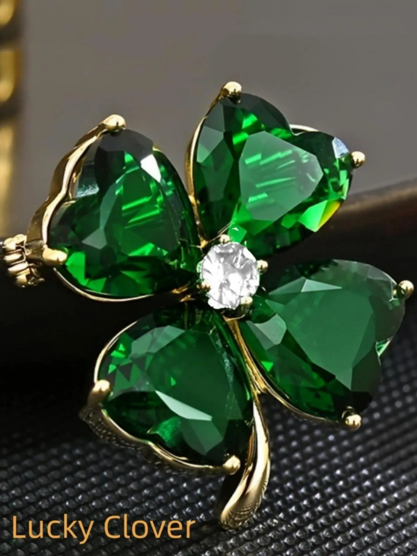 Four Leaf Clover Design Brooch, Elegant Green Brooch for Women & Girls, Fashion Accessories for Party, Daily Clothing Decor, Trendy All-match & Exquisite Brooch for Birthday Gift