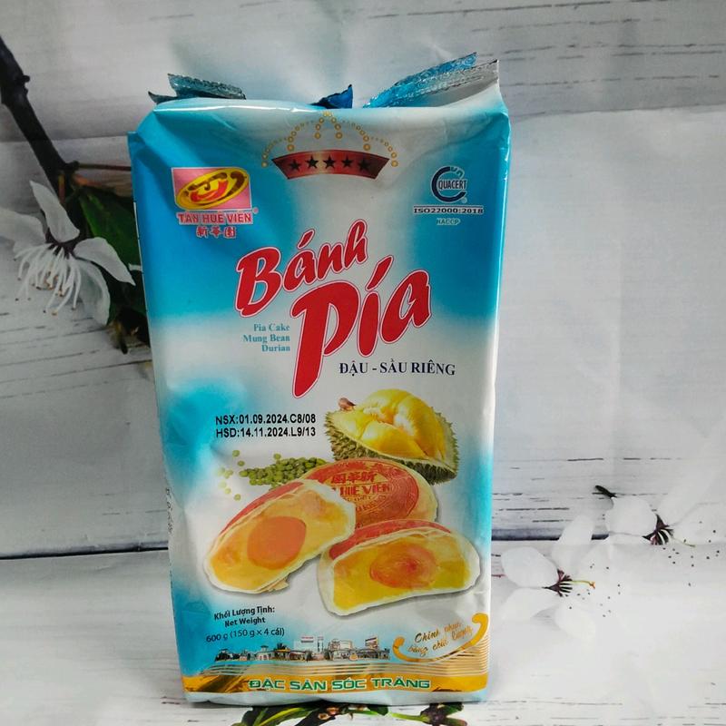 Combo 2 cây bánh pía 5sao Tân Huê Viên đặc sản của sóc Trăng .( 600g x2) 4 cái 150g x2. Food Cake 3