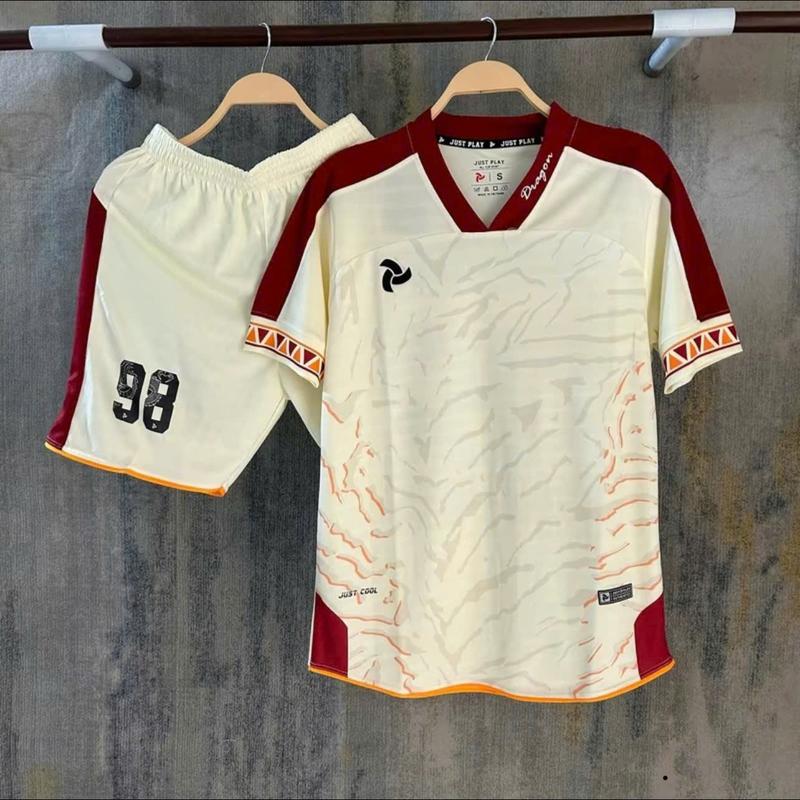 Bộ Đồ Đá Banh, Quần Áo Bóng Đá Trẻ Em "KLG JP Kem" Chất Liệu Vải Thun Cotton Cho Bé Từ 8Kg - 65kg Có In Tên + Số Theo Yêu Cầu