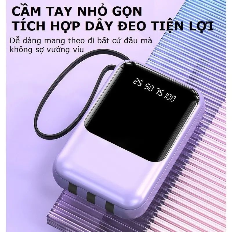 Sạc Dự Phòng MINI 30000mAh Với 3 Cổng Ra Tích Hợp Sạc Nhanh - Phụ Kiện 6