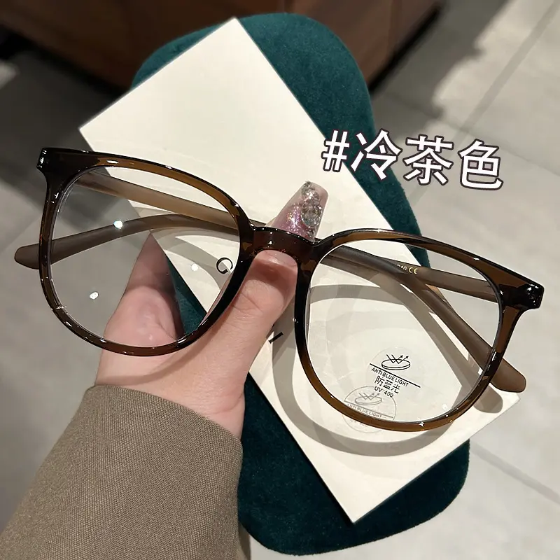 Square Frame Transparent Frame Glasses Anti-radiation Personalised Korean Version of The Glasses Anti-blue Light Flat Glasses