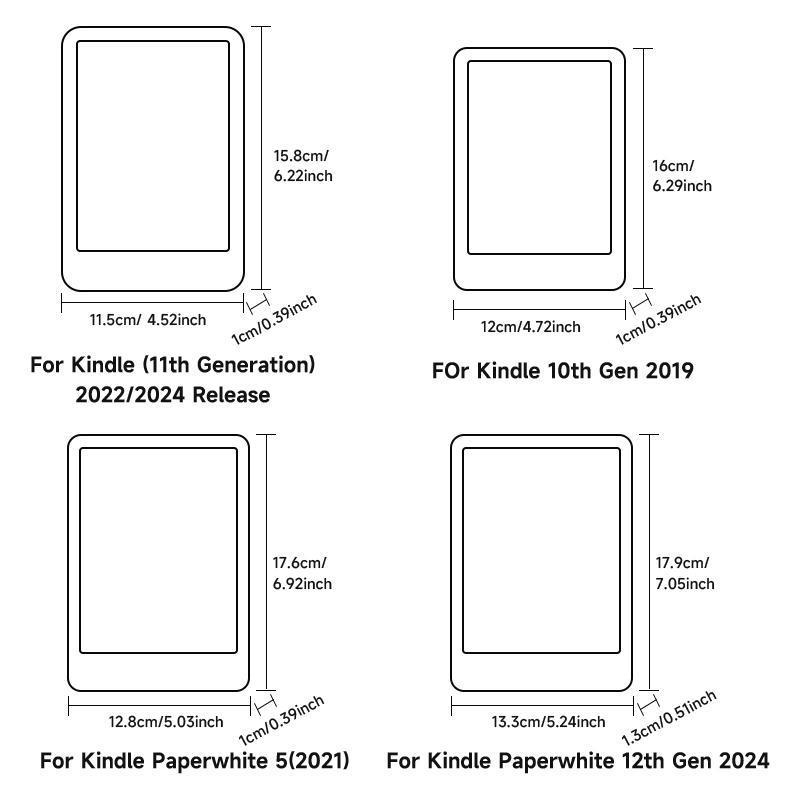 Product Introduction of Heart Pattern Tablet Case, Shockproof Protective Cover, Durable Hard Shell Tablet Protector Cover Compatible with Kindle Paperwhite 5, 7-inch, 11th Gen (2022/2024), 6-inch 12th Gen (2024) 1