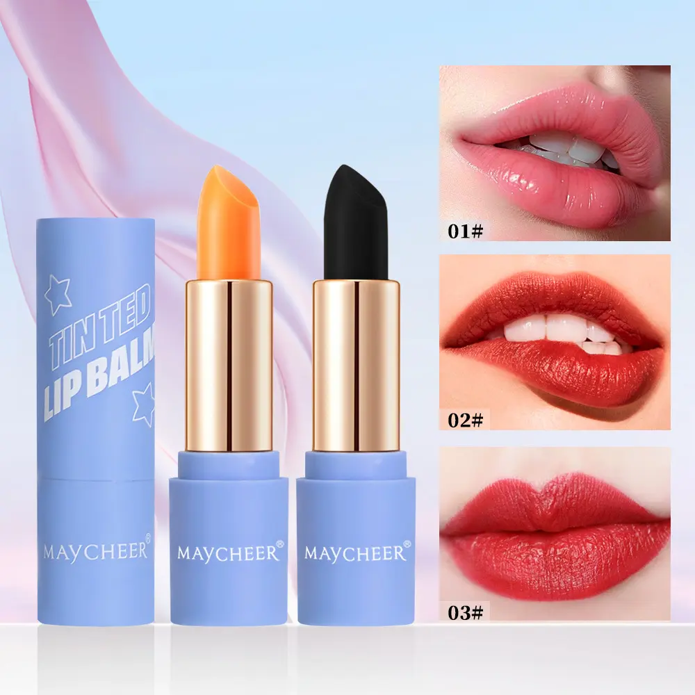 MAYCHEER color-changing lipstick, moisturizing, moisturizing and hydrating, long-lasting, not easy to fade, whitening lip balm Gloss Lipgloss Gloss Lipgloss Makeup Moisturizer lip  jelly Moisture Hydrate Glossy Cosmetic Lip Care