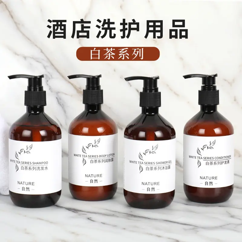 Dầu Gội Trà Trắng, Sữa Tắm Gel Tắm, Chai Lớn 500ml, Khách Sạn, Nhà Homestay, Nhà Khách Sạn, Spa Tại Nhà Câu Lạc Bộ, Nước Hoa Lâu Dài