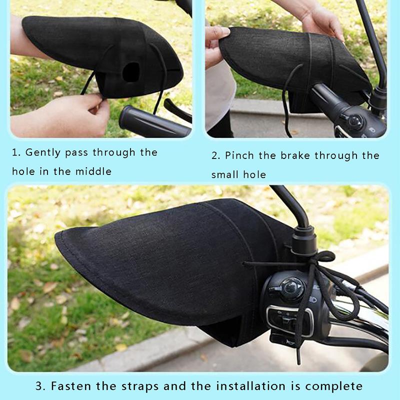 Product Introduction of Motorcycle Handlebar Muffs Summer Airy 3D Oxford Waterproof Sun Protection Gloves With Reflective Strip Design motorcycle gloves 21