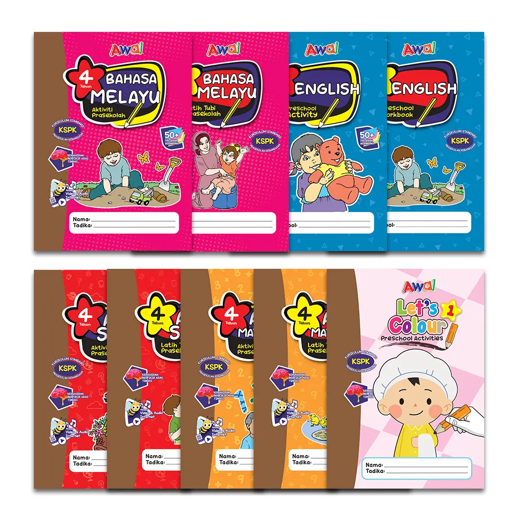 Buku Latihan Prasekolah 4 Tahun