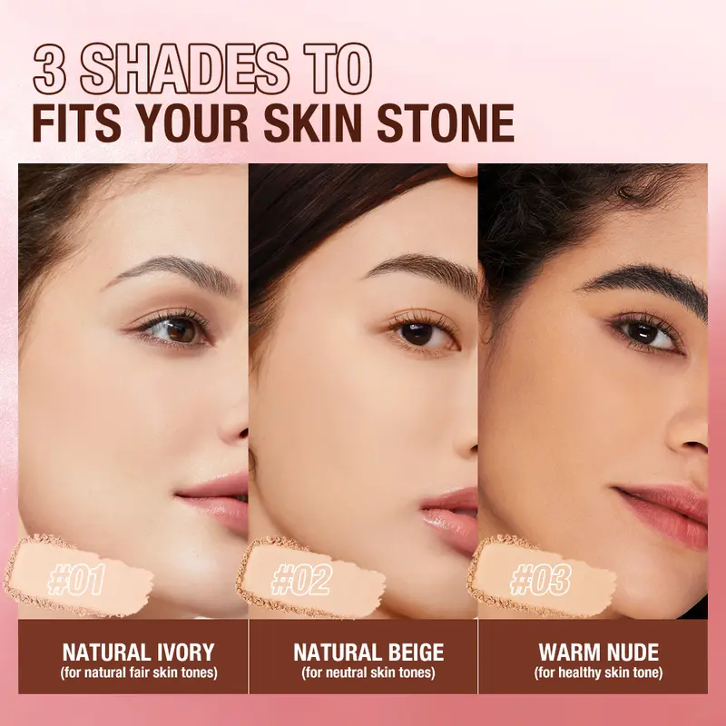 O.TWO.O 3D Soft Focus Face Powder Waterproof Long Lasting Oil Control 24H Natural Skin Tones Hydrating Makeup Powder Foundation 6