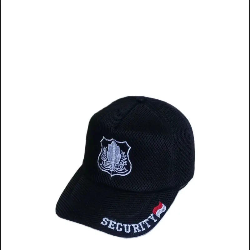 Topi pria dewasa bordir satpam, army, security, bendera, garuda, nkri bahan doble mesh tebal Topi Bisbol 0