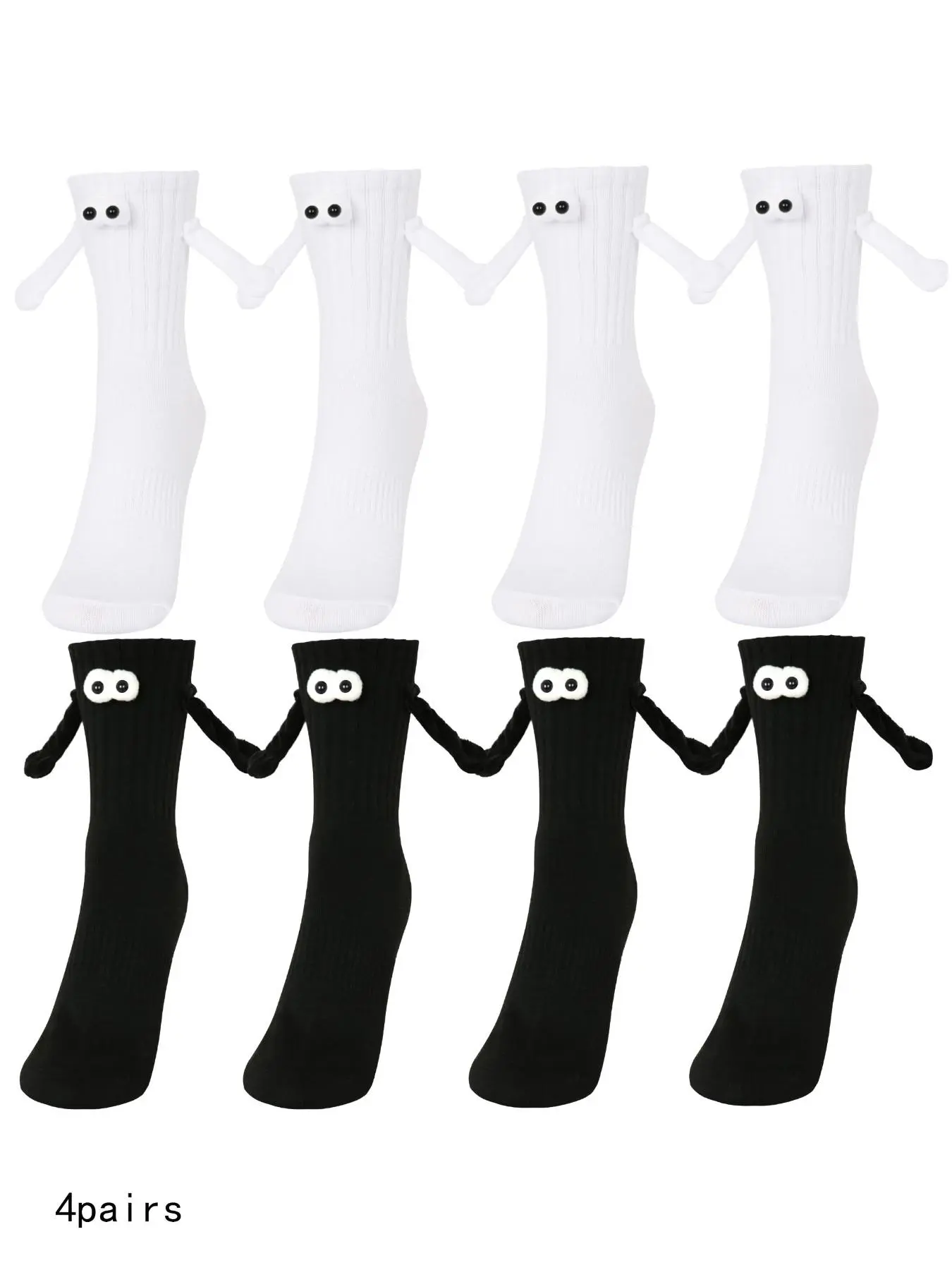 Magnetic Hand-in-hand Couple Socks, Soft Breathable Comfortable Crew Socks, Casual Socks for Men & Women Valentine's Day, gift