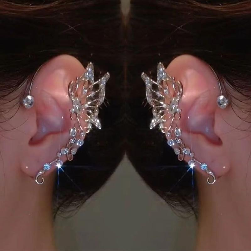  Khuyên Tai Vành Tai Yêu Tinh Bướm Lấp Lánh Bông Tai Kẹp Sang Trọng Tinh Tế Và Giá Cả Phải Chăng Trang Sức Tai Hợp Xu hướng Không Xỏ Lỗ Dành Cho Phụ Nữ Phụ Kiện Tưởng Tượng Bán Chạy Nhất 