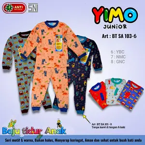 Piyama YIMO PANJANG | Baju Tidur Anak Motif Murah | Uk 6-9 Tahun