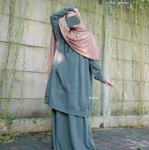 Tunica Modest Sporty Azda | Tunik set Rok Kulot  olahraga | Setelan Baju Olahraga Wanita Muslim Muslimah Lengan Panjang Atasan