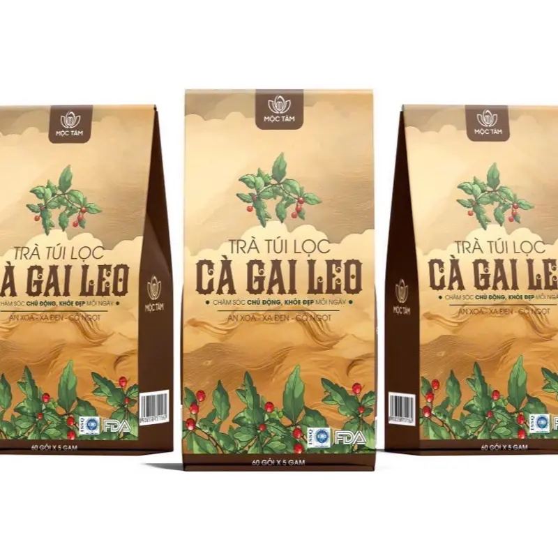 (Hộp 60 túi lọc) Trà cà gai leo, an xoa, xạ đen hỗ trợ mát gan thơm ngon dễ uống