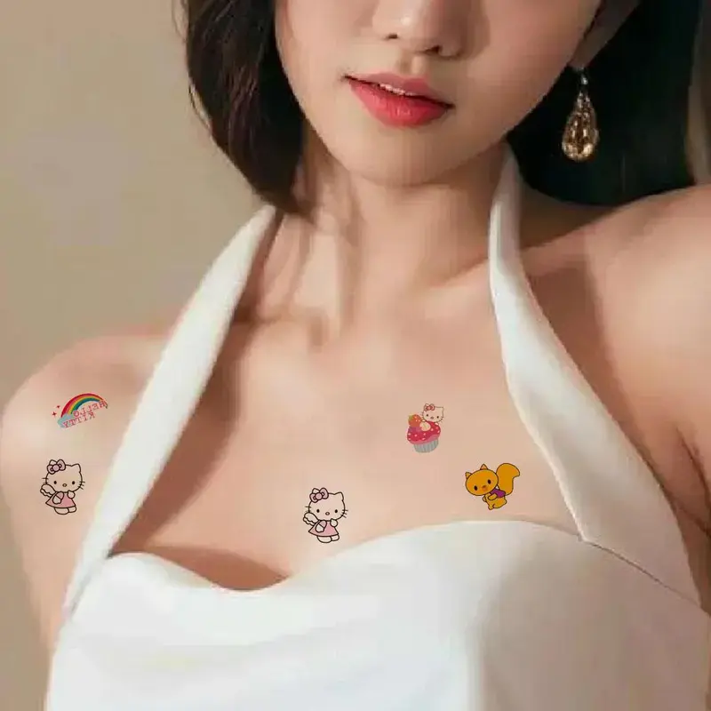 Miếng Dán Hình Xăm, My Melody Và Hello Kitty, Miếng Dán Chuyển Nước, S0N2 2