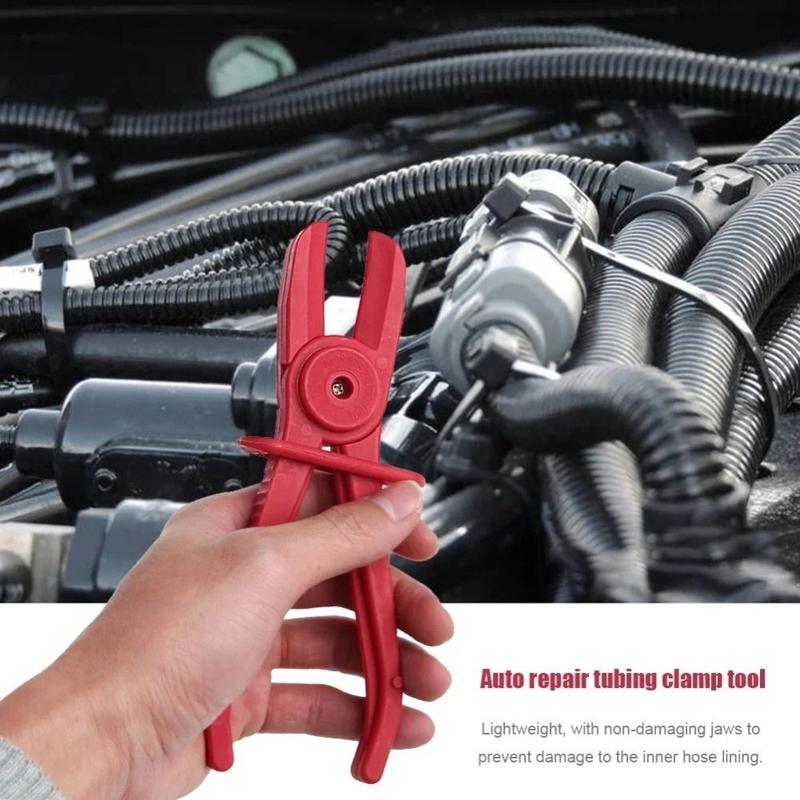 Product Introduction of 3 pcs Red Plastic Clamp Pliers Tool Brake Pipe Water Line Clamp Pliers Pliers Hose Tube Line Clamps Pinch Pliers Repair 8