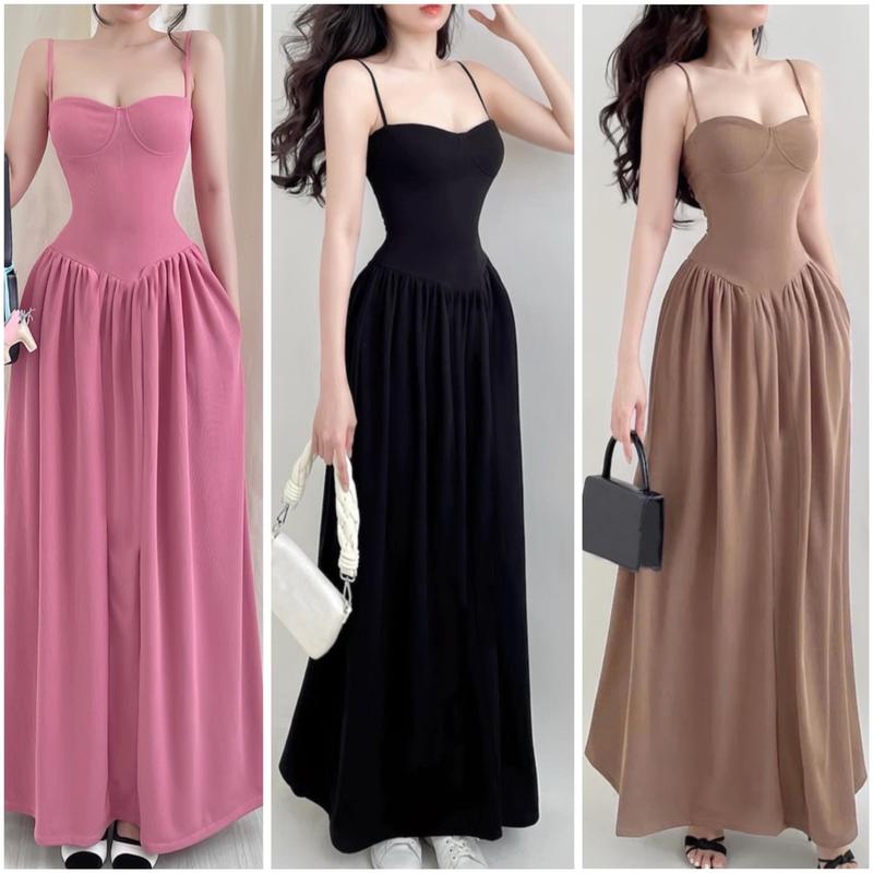 D106 ĐẦM BODY 2S Cổ viền form xoè suông phồng 2 size S M