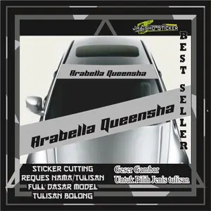 CUSTOM REQUES NAMA CUTTING STICKER UNTUK KACA DEPAN BISA UNTUK SEMUA MOBIL...