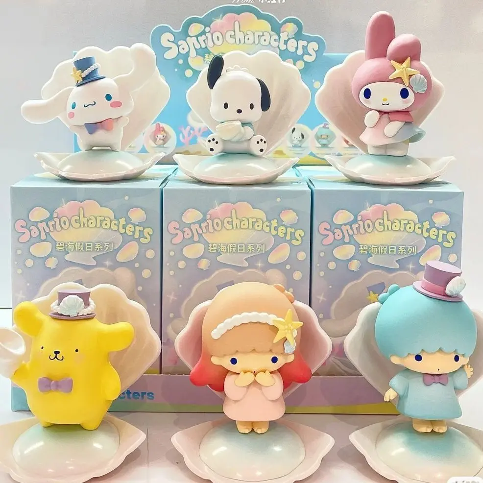 2025 [Hidden Design] Sanrio Bihai Holiday Series Blind Box Clow M Melody Cute Handmade Toy Desktop Decoration Female Gift