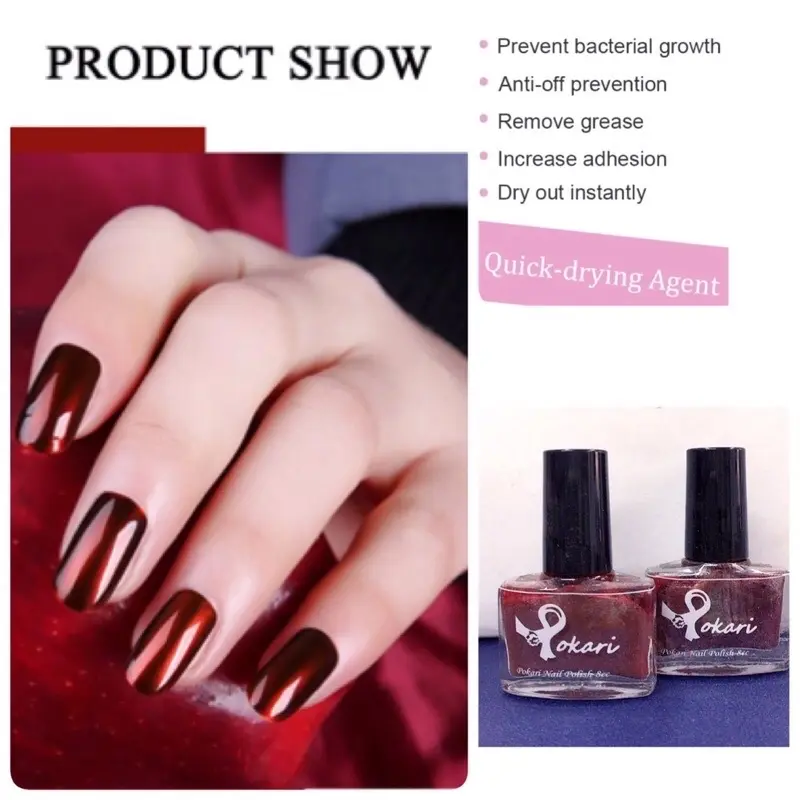 Kutek hala merah mewah! - Cat kuku BPOM merah burgundy Bebas Alkohol High Gloss Tahan Lama Tahan air Tanpa Pengharum