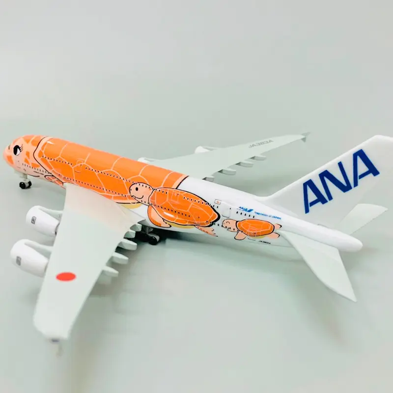 Máy Bay Mô Hình Airbus A380-800 ANA Flying Honu 20cm 3