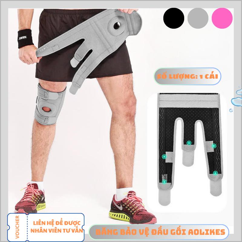 Băng Bảo Vệ Đầu Gối, Dán Gối Aolikes cao cấp | Kèm Lò Xo)