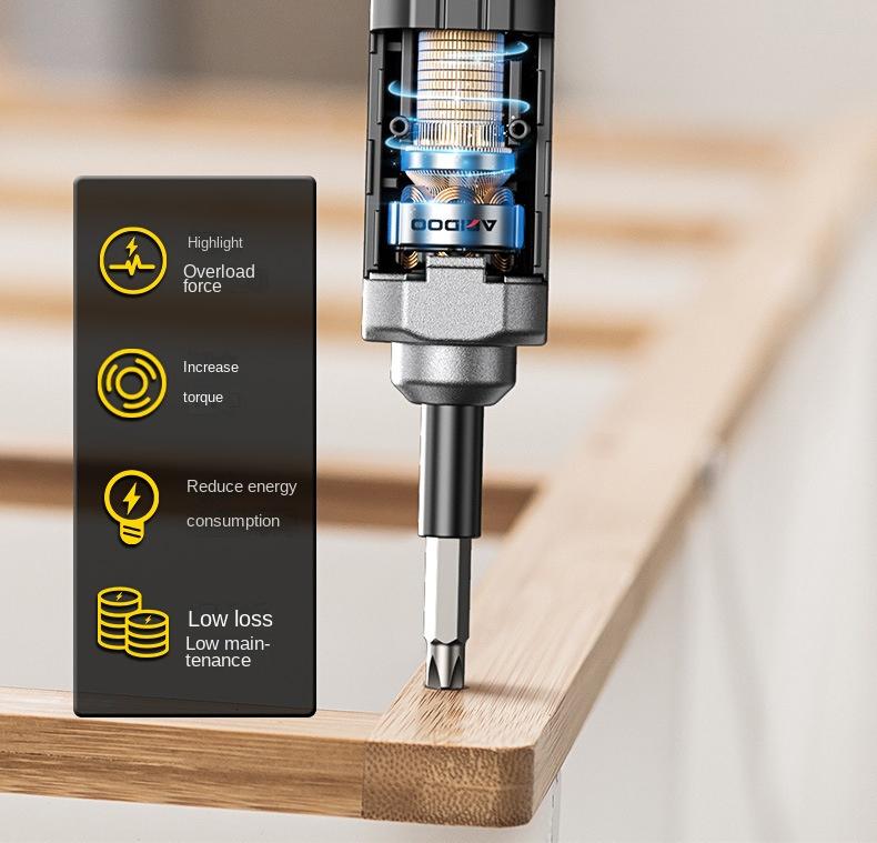Product Introduction of Electric Screwdriver Set Wireless Cordless Rechargeable Electric Screwdriver Small Disassembly Screw High Power Large Torsion Tool Electric Screwdriver 2