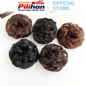 Masyarakat Pilihan Jepitan Rambut Palsu H1127 Konde Instan Dengan Jedai Aksesoris Rambut Cepol Wig Sanggul Keriting Elegant Bahan Berkualitas Ukuran 85 Cm Lebar 35 Cm Solusi Praktis Untuk Acara Formal