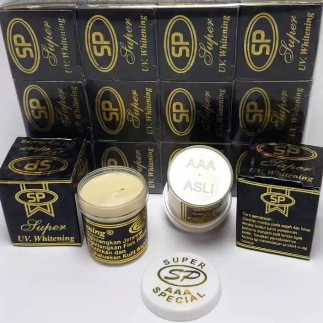 2 PCS CREAM SP HITAM UV WHITENING KEMASAN PLASTIK 1