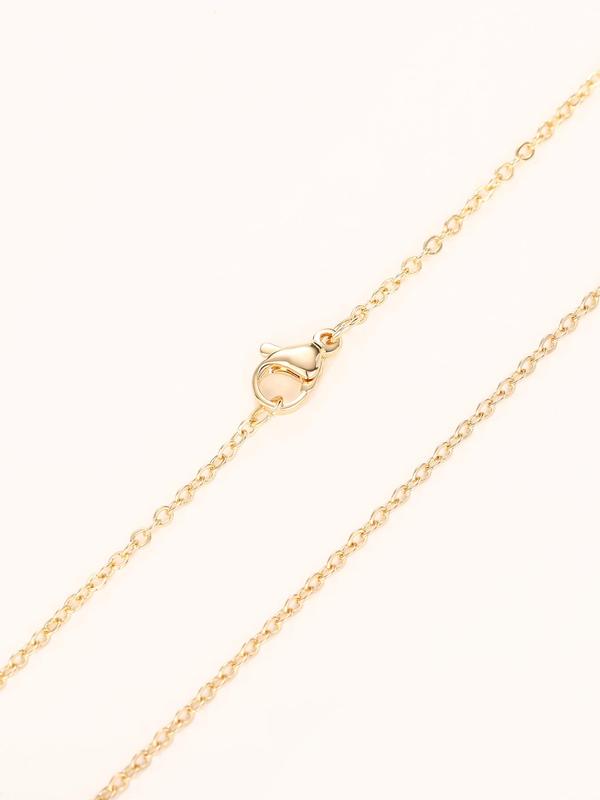 Elegant Artificial Gemstone Decor Pendant Necklace for Women & Girls, Fashion Jewelry for Party, Daily Neck Decor, Trendy All-match & Exquisite Jewelry for Birthday Gift 5