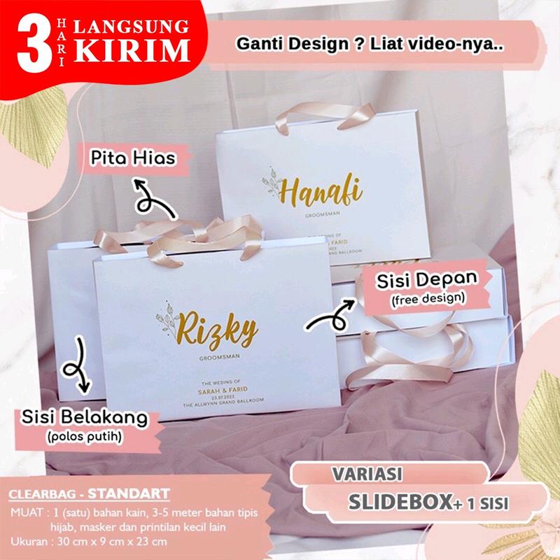 SLIDEBOX 1 sisi// SLIDING BOX  -  Bridesmaid box Tas Wedding 0