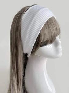 Diadema de punto de color sólido, accesorios para el cabello de banda ancha casual para mujeres y niñas, accesorio minimalista adecuado para cabello grueso