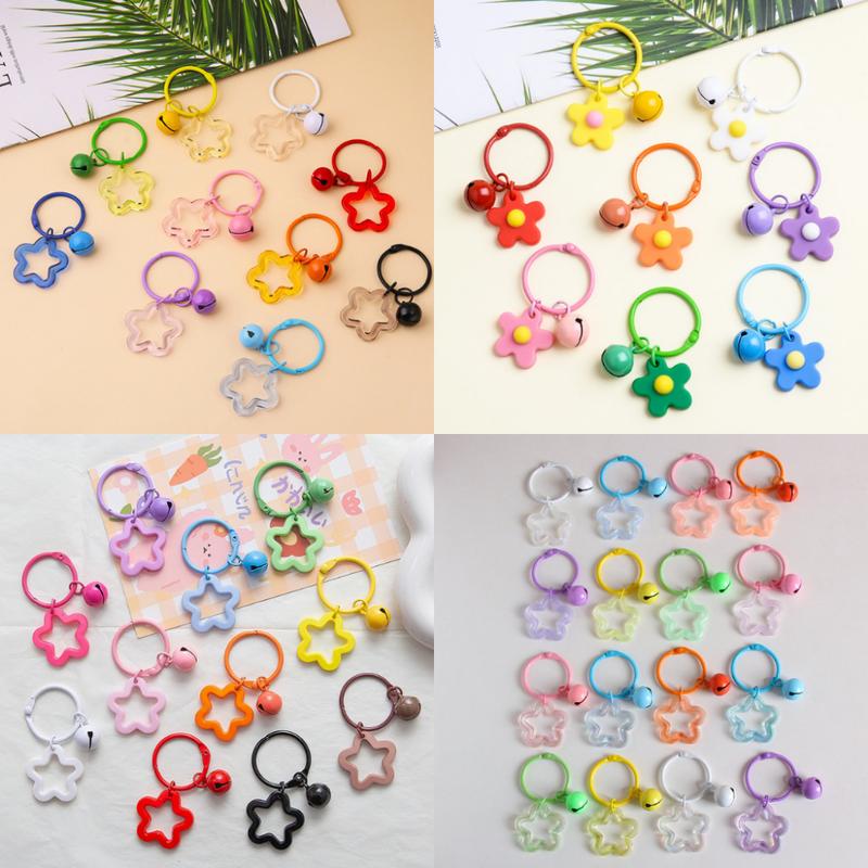 Móc khóa hoa chuông sao móc treo phụ kiên dễ thương