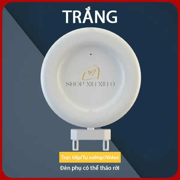 Đèn lấp đầy ánh sáng giá đỡ điện thoại di động phụ kiện đèn làm đẹp có thể sạc lại ba màu chuyển đổi xoay 360° ảnh Selfie Phone 0