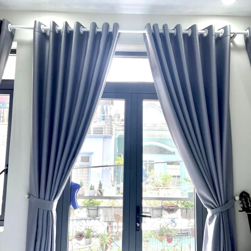Rèm cửa XÁM GHI ĐẬM(CHƯA CÓ THANH TREO) Gấm 3 lớp, chống nắng đến 96% dễ phối màu, sang trọng, độ bền cao, cách âm tốt, rèm cửa sổ, cửa chính, rèm phòng ngủ, che gác, ngăn phòng lạnh