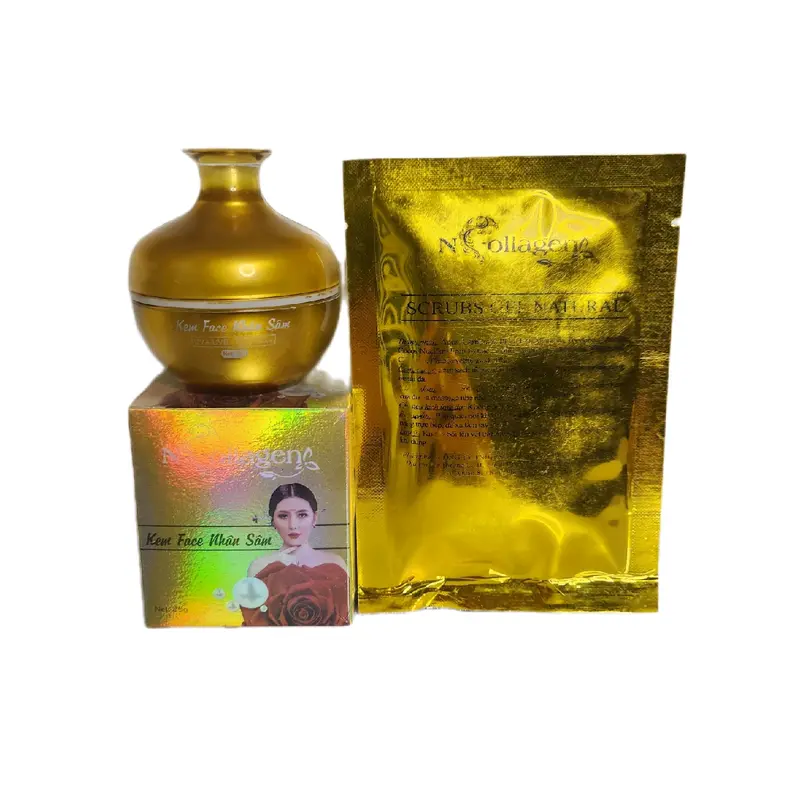 Kem Nhân Sâm Vàng kèm Bịch Kỳ Hỗ Trợ  Dưỡng Trắng Da 25g 2