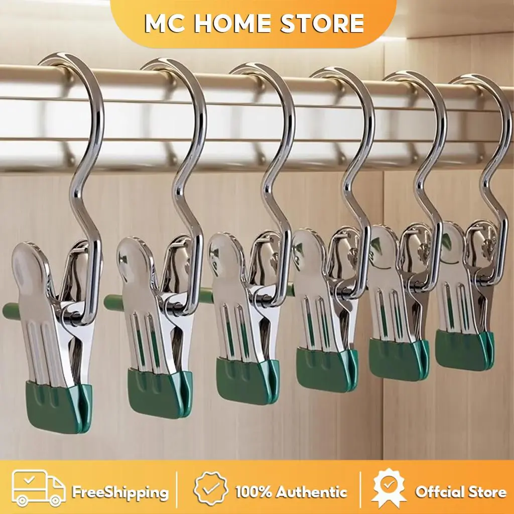 3-word clip stainless steel hook 3-word clip Household impregnated plastic seamless storage drying cap clip silk scarf