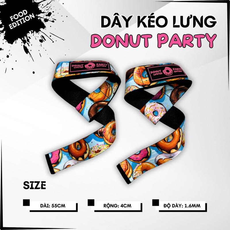 Cặp dây kéo lưng Varuna Pro Gear Donut Party Lifting Strap  - Dây kéo lưng tập gym Bản Giới Hạn Sport Phụ Kiện 