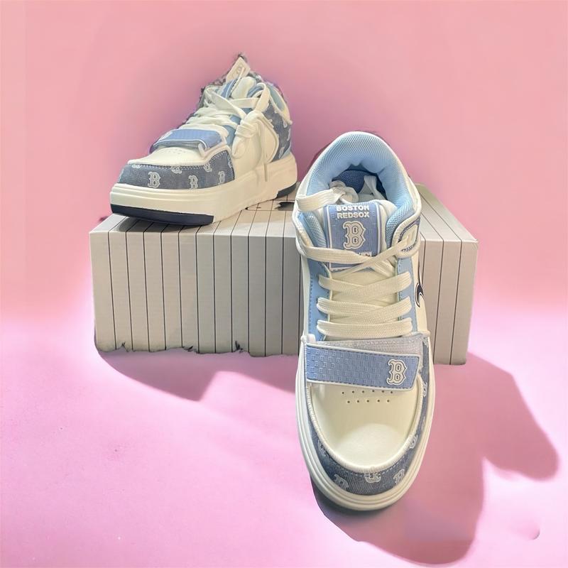 Giày thể thao MLBI Mid Xanh - Giày thể thao nữ đế cao thời trang,sang trọng Sneaker Shoes 6