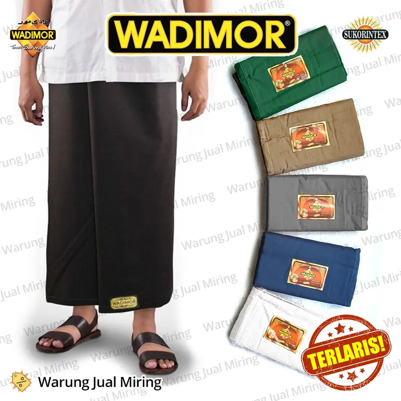 Sarung WADIMOR Hitam Putih Polos Premium Original Dewasa Anak Grosir Kain Samping Tumpal Sholat Santri Junior Remaja Tanggung SMP Pria Laki Cowok Couple Ayah Jumbo Store Warna Abu Coklat Katun Motif Padang Harga Murah 100% Ori Official Terbaru Tahun 2025 2