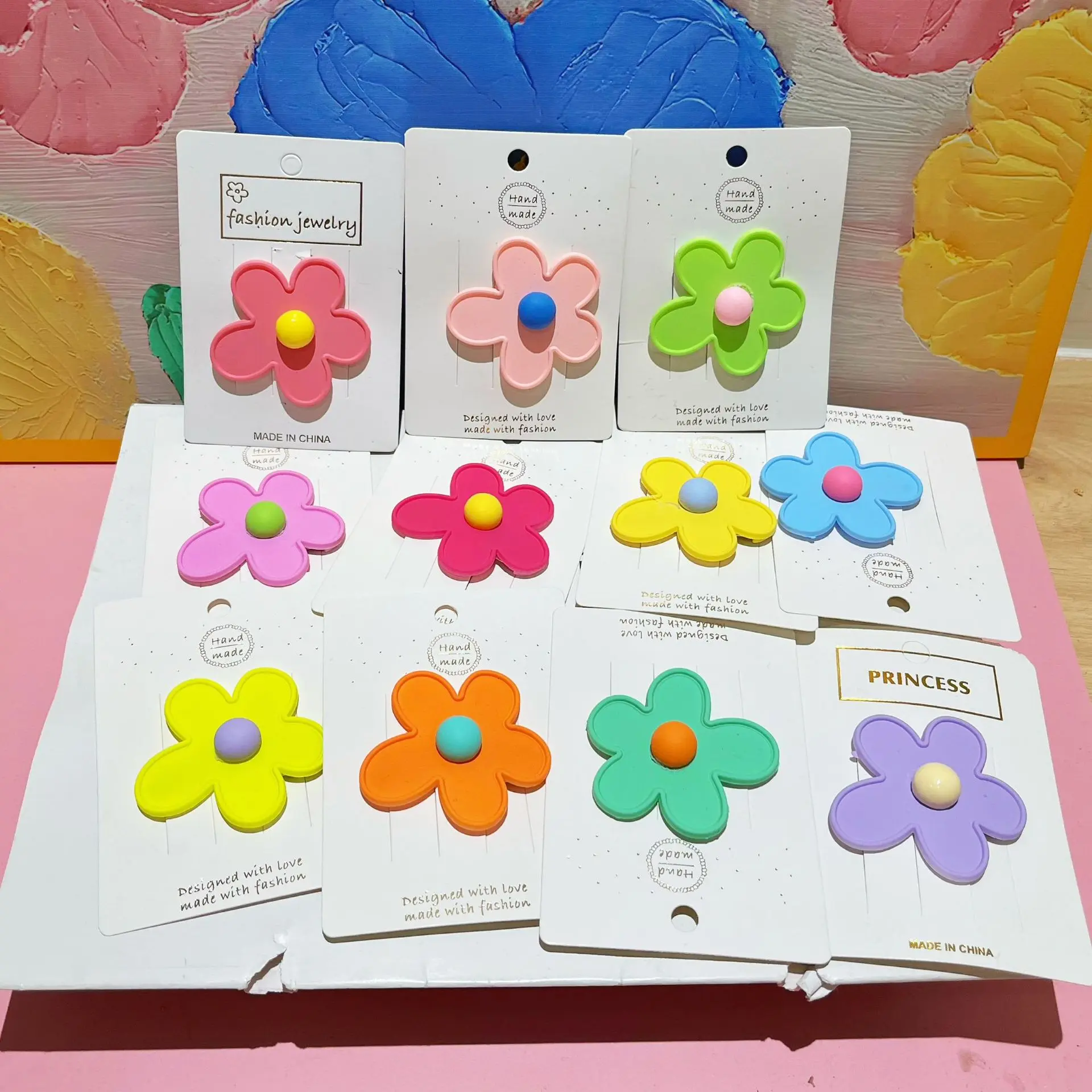 Dopamine Girl Candy-Colored Sweet Flower Decor