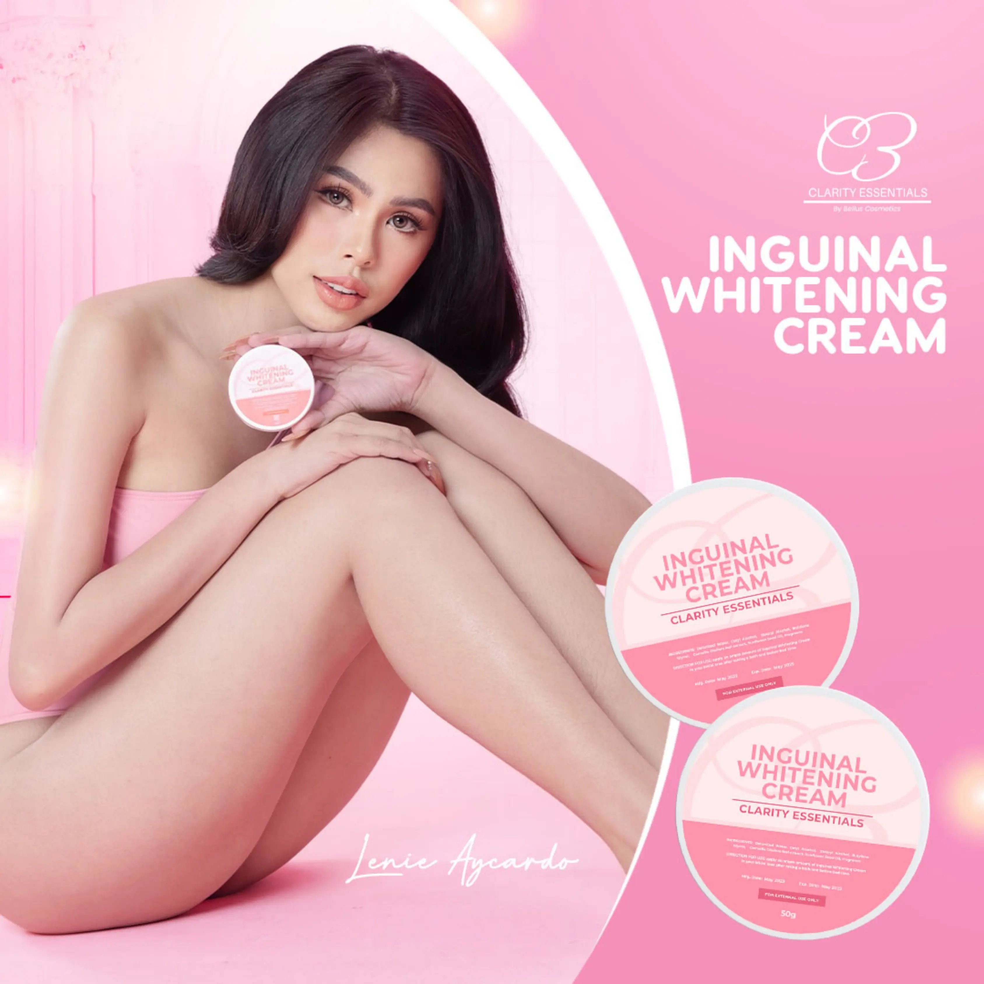 Clarity Essentials - Inguinal Whitening Cream | Intensified for Underarm, Singit, and Butt Brightening | Ideal for Daily Skin Care Regimen | Safety Assured - Dermatologist-Tested Formula Body Care Lotions Cosmetic Skin Repair