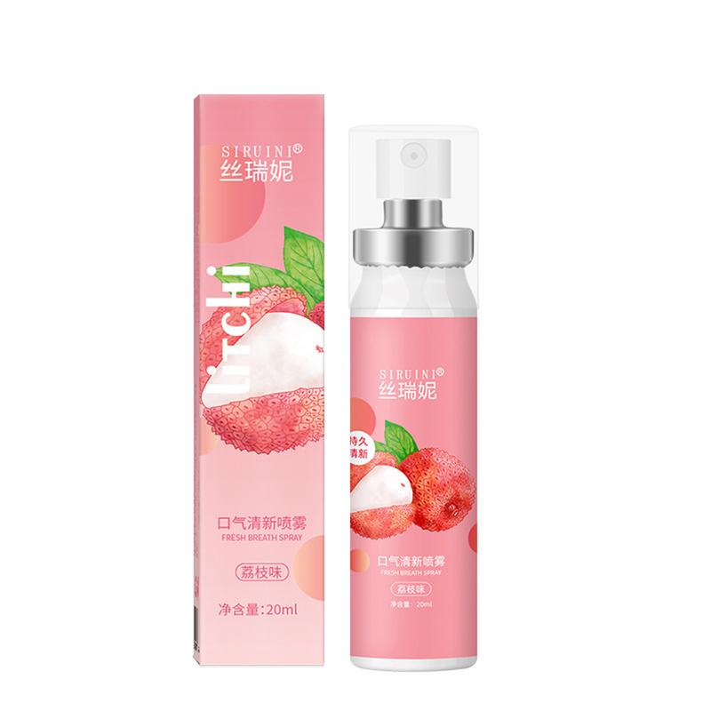 【Buy 1 Get 1 Free】SIRUINI Peach Mouth Spray Mouth Breath Freshener Spray To Get Rid Of Bad Breath Less Fruity Student Lasting 5