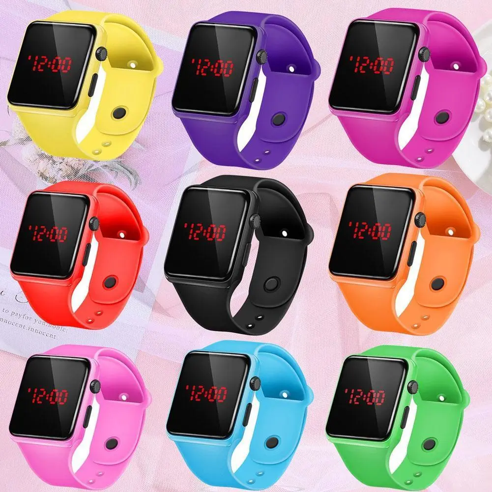 Fashion Unisex Silicone Watchband Wristwatch LED Digital Sport Watch Men Women Simple Couple Watch Gift