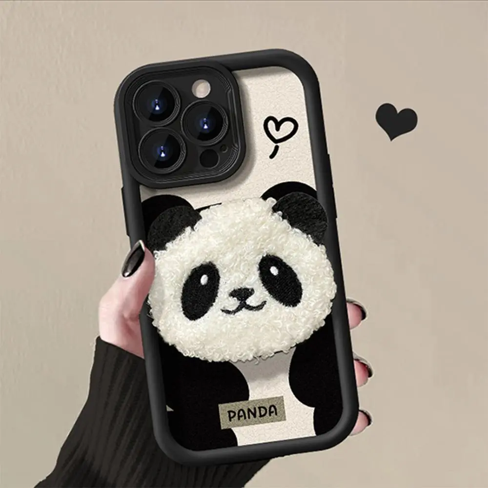 Cute Panda Pattern 3D Phone Case, Anti-fall Fully Edged Mobile Phone Case, TPU Phone Cases for iPhone X 11 12 13 14 Pro Max