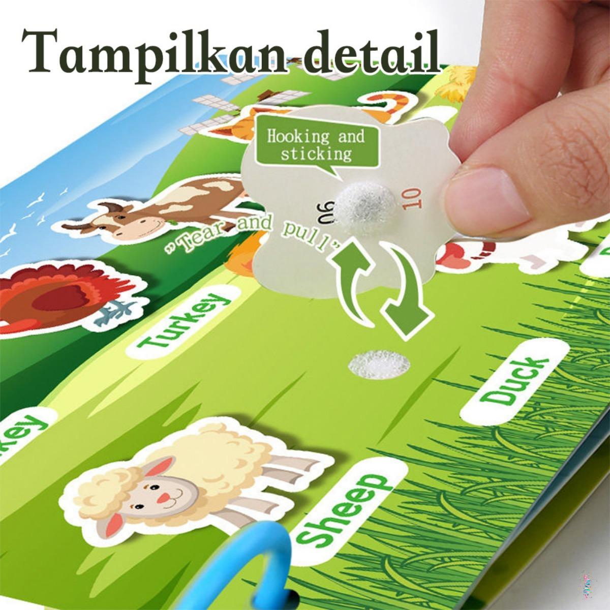 Buku Aktivitas Montessori Interaktif: Permainan Sensorik & Motorik, Pemilihan Bayi, Edukasi Dini, Mainan Pembelajaran Bayi, Buku Kain Anak