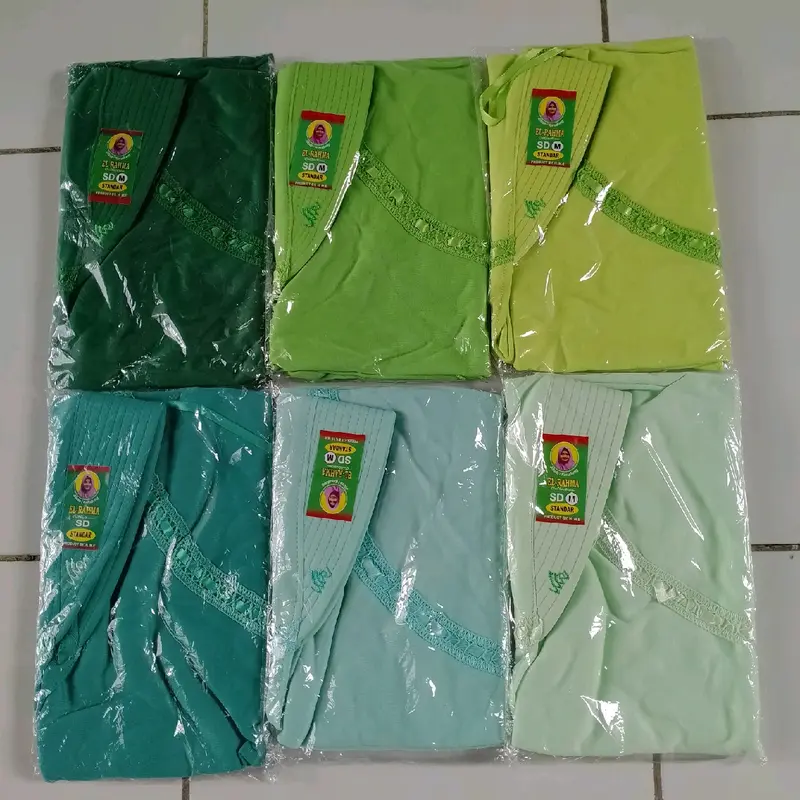 Jilbab Anak Sekolah Paud TK SD SMP SMA Robbani Dewasa - Bahan Kaos PE Tebal Adem - Muslim, Pita, Kerudung, Serut, Putih, Instan 5