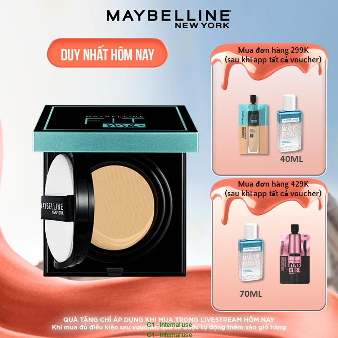 [Expired 11/2025] Phấn nước mịn nhẹ kiềm dầu Fit Me Matte+Poreless Cushion Maybelline New York 100g Độ phủ trung bình